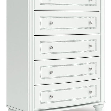 Kozlani - Five Drawer Chest - White