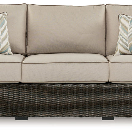 Coastline Bay - Sofa With Cushion - Brown