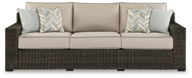 Coastline Bay - Sofa With Cushion - Brown