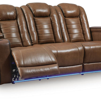 Gruaro - Power Reclining Sofa With Adjustable Headrest - Amber