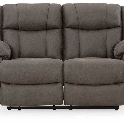 First Base - Reclining Loveseat - Gunmetal