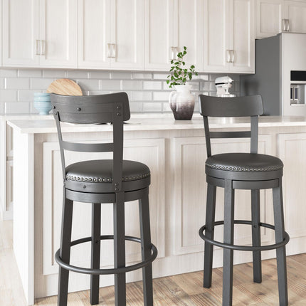 Valebeck - Tall Upholstered Swivel Barstool
