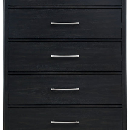 Rowanbeck - Five Drawer Chest - Black
