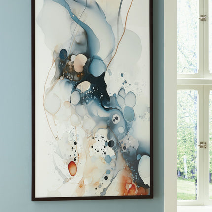 Foxenburg - Wall Art - Blue / Amber / White