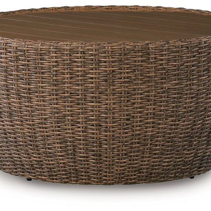 Double Point - Round Cocktail Table - Beige