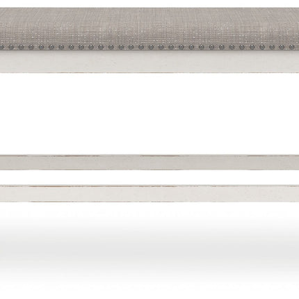 Robbinsdale - Dbl Counter Height Upholstered Dining Bench - Antique White