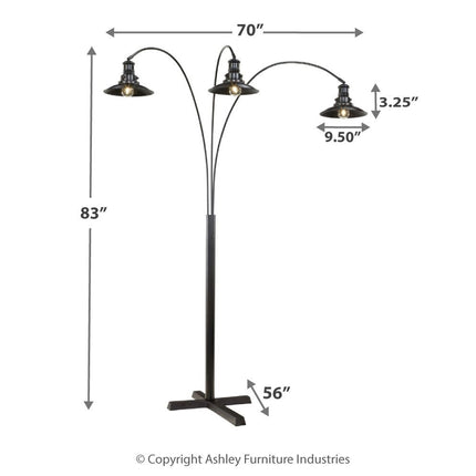 Sheriel - Metal Arc Lamp  - Black