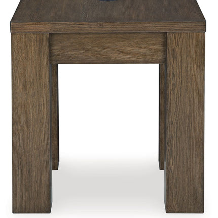 Rosswain - Square End Table - Warm Brown