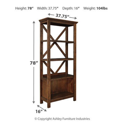 Baldridge - Large Bookcase - Rustic Brown