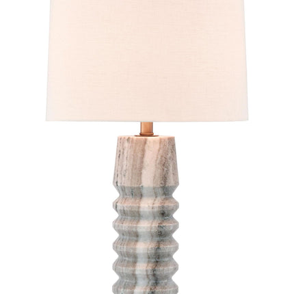 Desmont - Marble Table Lamp - White / Beige / Gray