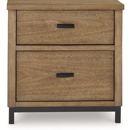 Tomtyn - Two Drawer Night Stand - Light Brown