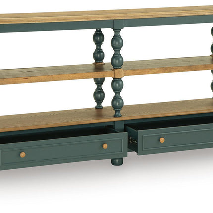 Finnworth - Console Sofa Table - Blue / Brown