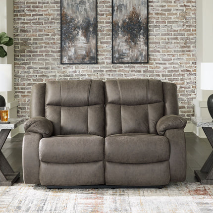 First Base - Reclining Loveseat - Gunmetal