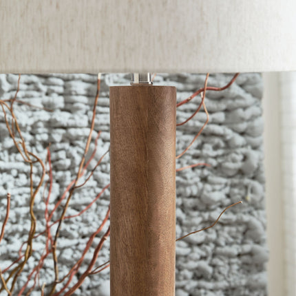 Ailsa - Wood Floor Lamp - Natural Brown