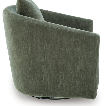 Leastow - Swivel Accent Chair - Loden