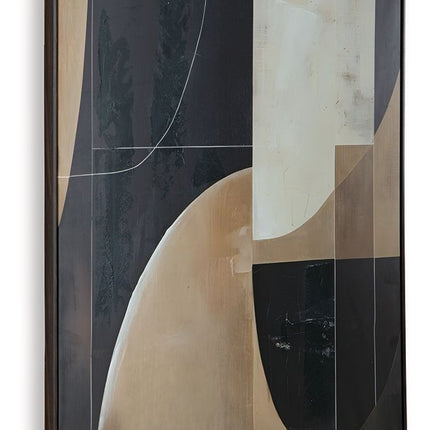 Ewanford - Wall Art - Black / Brown / Tan