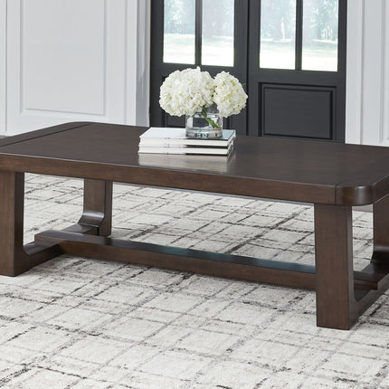 Breckington - Rectangular Cocktail Table - Dark Brown