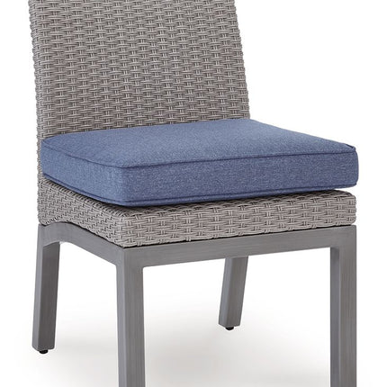 Half Moon Beach - Side Chair With Cushion (Set of 2) - Blue / Gray