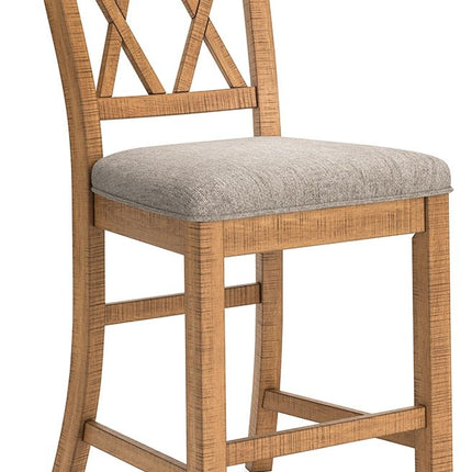 Havonplane - Upholstered Barstool (Set of 2) - Brown