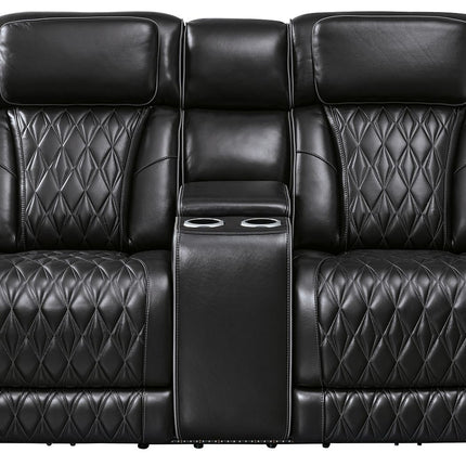 Boyington - Power Reclining Loveseat With Console/Adj Hdrst