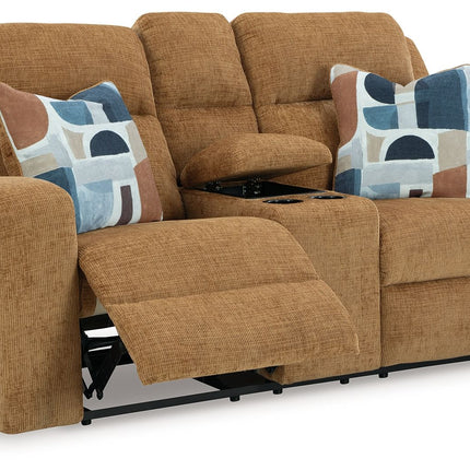 Kanlow - Dbl Reclining Loveseat With Console