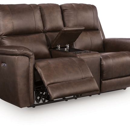 Bleckley - Power Reclining Loveseat With Console / Adjustable Headrest