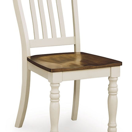 Wirloni - Dining Room Side Chair (Set of 2) - Antique White / Brown