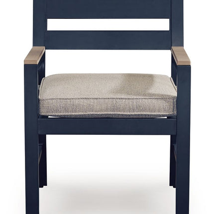 East Beach - Arm Chair With Cushion (Set of 2) - Blue