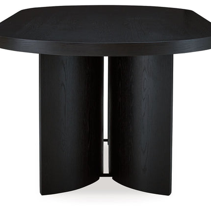 Rowanbeck - Oval Dining Room Table - Black