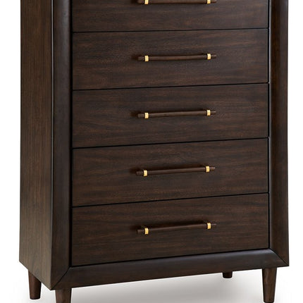 Dantenton - Five Drawer Chest - Merlot