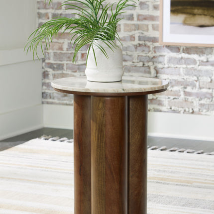 Henfield - Accent Table - Beige / Brown