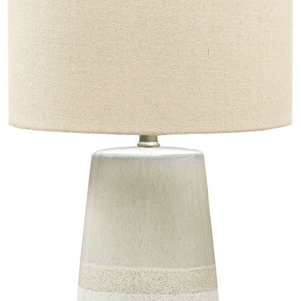 Shavon - Ceramic Table Lamp  - Beige / White