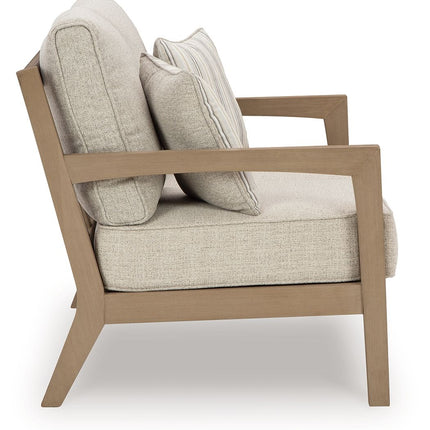 Hallow Creek - Loveseat With Cushion - Driftwood