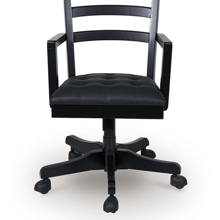 Wildenauer - Home Office Swivel Desk Chair - Brown / Black