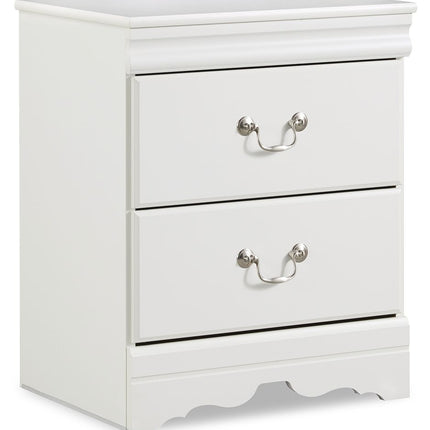 Anarasia - Two Drawer Night Stand - White