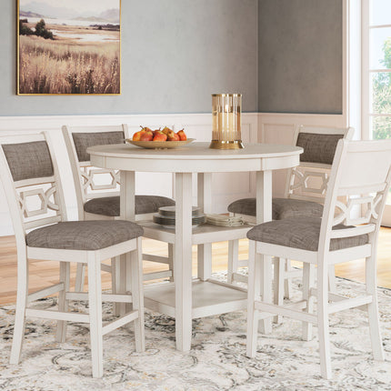 Erinberg - Dining Room Counter Table Set (Set of 5) - Antique White