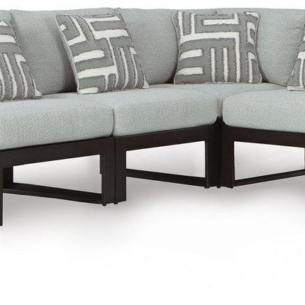 Beachloft - 6-Piece Outdoor Sectional - Black / Gray