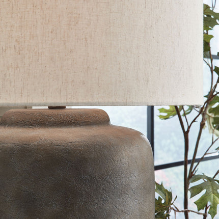 Zandophen - Metal Table Lamp - Antique Gray