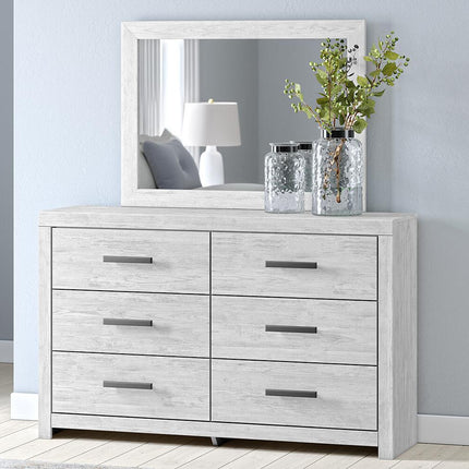 Cayboni - Dresser And Mirror - Whitewash