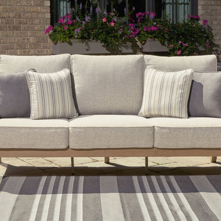 Hallow Creek - Sofa With Cushion - Driftwood