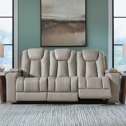 Elevate Edges - Reclining Sofa With Drop Down Table - Coin
