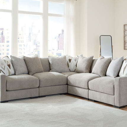 Aslan Court - Sectional With Ottoman Set