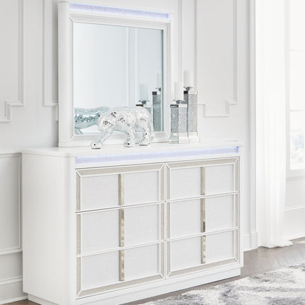 Chalanna - Dresser And Mirror - White
