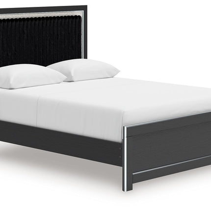 Zuraleus - Upholstered Panel Platform Bed With Roll Slats