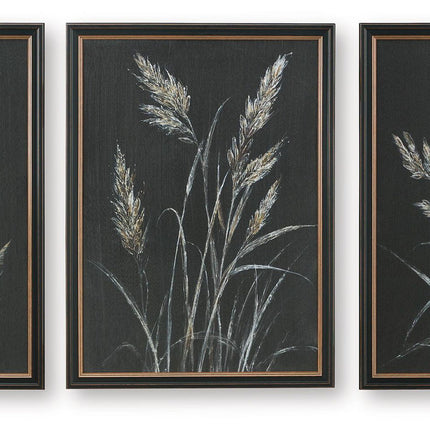Janisburg - Wall Art Set (Set of 3) - Black / White / Brown