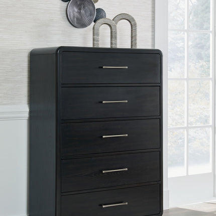 Rowanbeck - Five Drawer Chest - Black