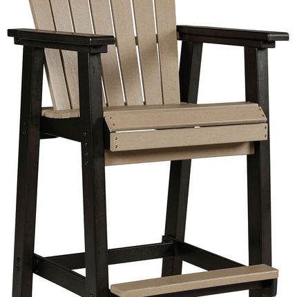 Fairen Trail - Tall Barstool (Set of 2) - Black / Driftwood