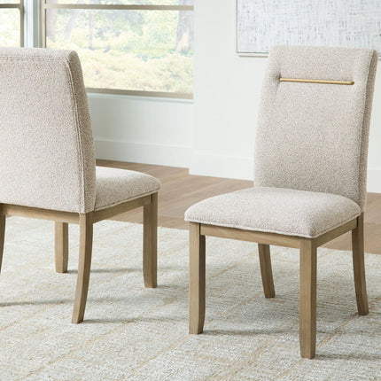 Lasinger - Dining Upholstered Side Chair (Set of 2) - Light Brown