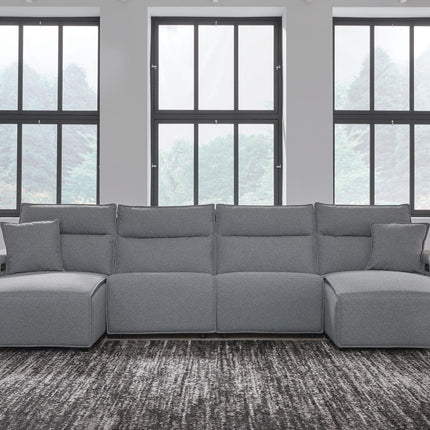 Modmax II - Reclining Sectional - Salt And Pepper
