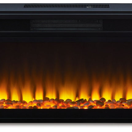 Entertainment Accessories - Wide Fireplace Insert - Black